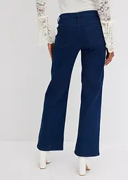 Wide leg jeans met mid waist, bonprix