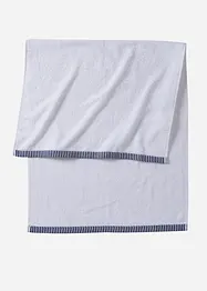 Handdoek met gedessineerde boorden, bonprix