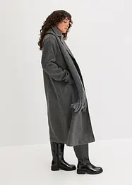 Lange oversized jas in wollen look met dubbele knopen, bonprix