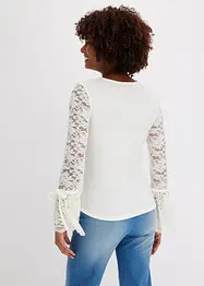 Longsleeve met kant, bonprix