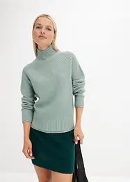 Gebreide trui met opstaande kraag, bonprix