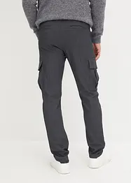 Regular fit cargo broek van flanel met bandplooien, straight, bonprix