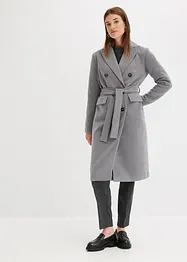 Korte coat in wollen look met dubbele knopen, bonprix