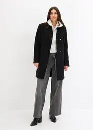 Korte coat in wollen look, bonprix