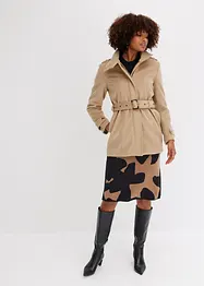 Korte coat met wol, bonprix