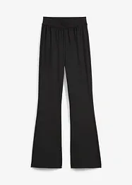 Bootcut jersey broek met geruwde binnenkant, bonprix