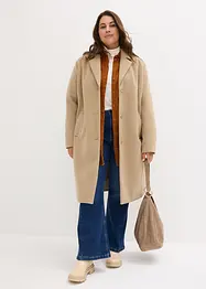 Korte coat in wollen look, bonprix