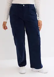 Corduroy cargo broek met stretch, bonprix