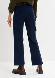 Corduroy cargo broek met stretch, bonprix