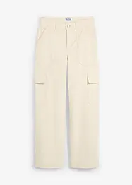 Corduroy cargo broek met stretch, bonprix