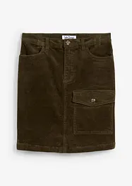 Cargo corduroy rok met stretch, bonprix