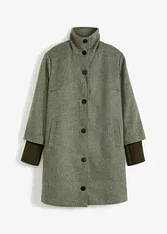 Korte coat in wollen look, bonprix