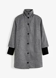 Korte coat in wollen look, bonprix