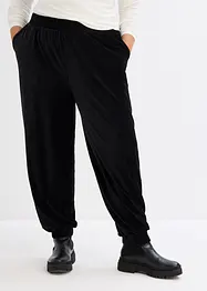 Cropped broek van jersey-corduroy met comfortband, bonprix