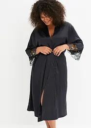 Satijnen kimono met borduursel, bonprix