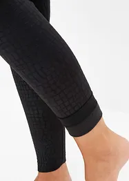 Thermo fleece legging met glanzend patroon, bonprix