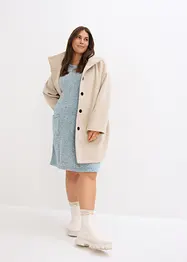 Fluffy gebreide jurk van fleece, bonprix