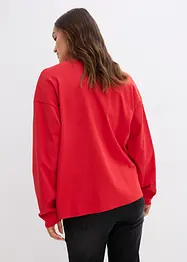 Kerst longsleeve met borduursel, oversized, bonprix