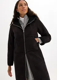 Coat in suède look met teddy voering, bonprix