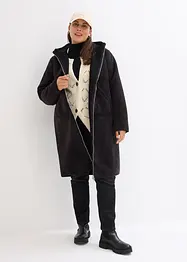 Coat in suède look met teddy voering, bonprix