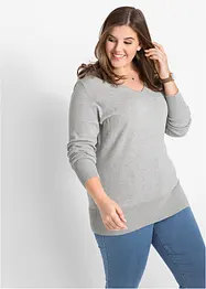 Fijngebreide trui met V-hals, bonprix