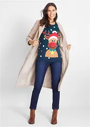 Fijngebreide trui met kerstmotief, bonprix