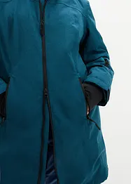 Lange outdoor jas met teddyfleece, waterdicht, bonprix