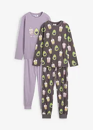 Meisjes pyjama van biologisch katoen (4-dlg. set), bonprix