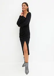 Jersey jurk met asymmetrische hals, bonprix