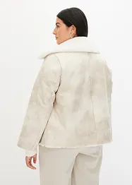 Imitatie lammy coat met glans, bonprix