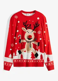 Fijn gebreide trui met kerstmotief, bonprix