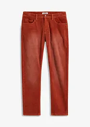 Regular fit stretch corduroy broek in washed out look, straight, bonprix