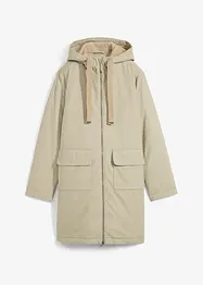 Wijde winterparka met capuchon en teddy voering, bonprix