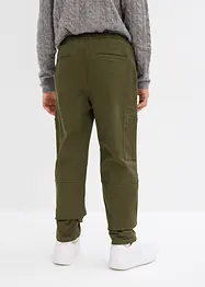 Jongens regular fit stretch cargo thermobroek met biologisch katoen, straight, bonprix