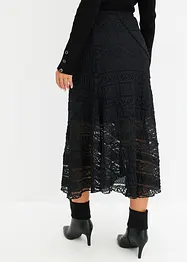 Asymmetrische midi rok van kant, bonprix