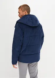 Gewatteerde jas van corduroy met afneembare capuchon, bonprix