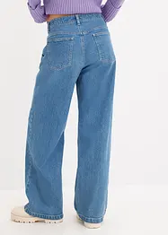 Wide leg jeans met mid waist, bonprix