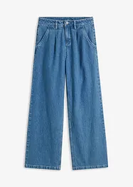 Wide leg jeans met mid waist, bonprix