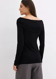 Longsleeve met sjaalkraag, bonprix