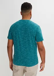 Henley shirt, korte mouw (set van 2), bonprix