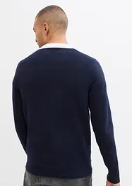 Fijn gebreide longsleeve met polokraag, bonprix