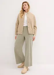 Wijde corduroy broek met high-waist comfortband, bonprix
