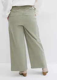 Wijde corduroy broek met high-waist comfortband, bonprix