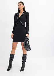 Mini jurk in business look met studs, bonprix