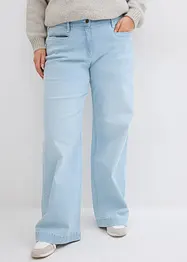 Wide leg jeans met mid waist, bonprix