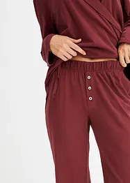 Pyjama met sjaalkraag van zacht katoen (2-dlg. set), bonprix