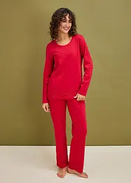 Pyjama van zacht katoen met kant (2-dlg. set), bonprix