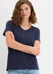 T-shirt met knoopsluiting, bonprix