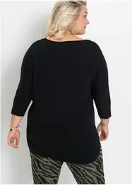 Shirt met 3/4 mouwen in een mix van viscose en elastan, bonprix