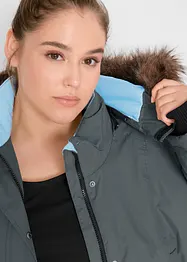 Lange outdoor jas met capuchon, waterdicht, bonprix